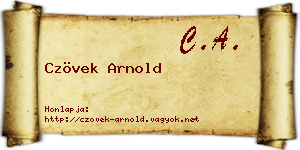 Czövek Arnold névjegykártya