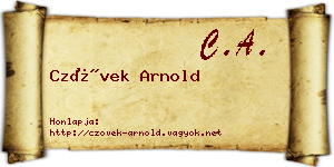 Czövek Arnold névjegykártya